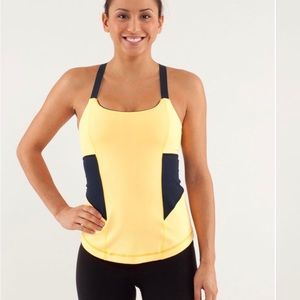 Lululemon"Work It Out Tank-Burning Yellow